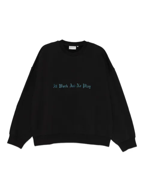 Carhartt WIP No Play graphic-print sweatshirt Black I035609