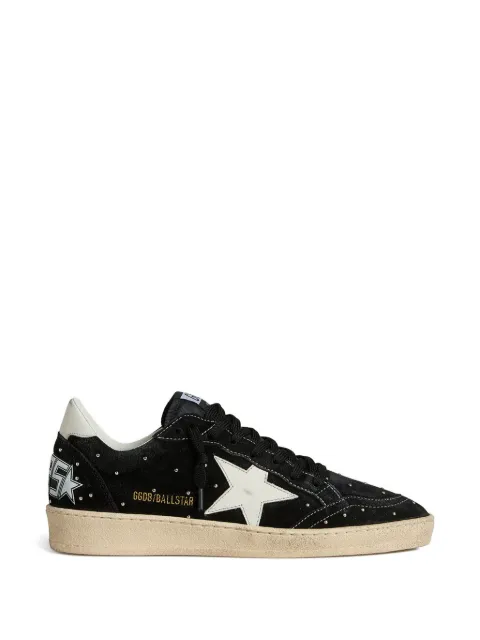 Golden Goose Ball Star in black suede with studs and white leather star sneakers Black GWF00117F007903
