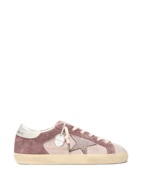 Golden Goose Super-star suede crystal glitter sneakers Pink GWF00103F007891