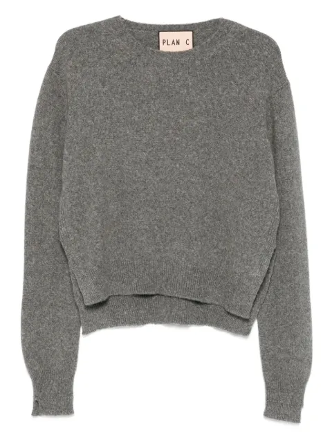 Plan C crewneck top Grey MGCME60K00FW037
