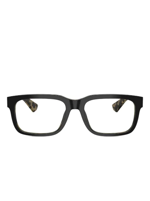 Dolce & Gabbana Eyewear square leopard-print glasses Black DG3432