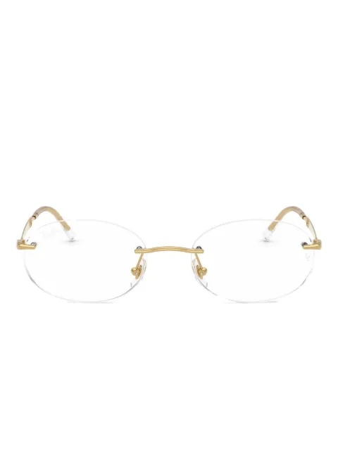 Ray-Ban round-frame glasses Gold RX3767V2500