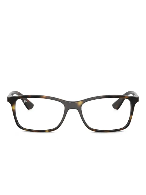 Ray-Ban RB7047 rectangle glasses Brown RX70472012