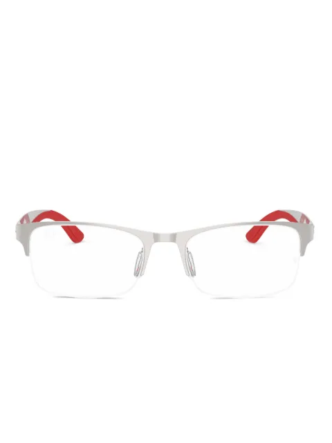 Ray-Ban RB7551 rectangle glasses Silver RX75513219