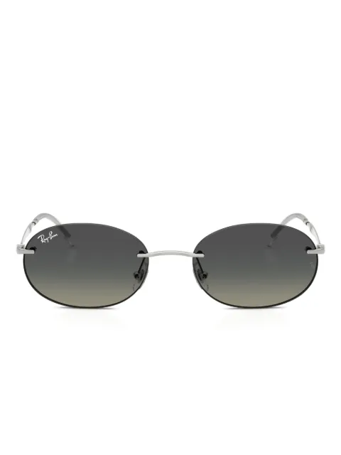 Ray-Ban oval-frame sunglasses Silver RB376700311