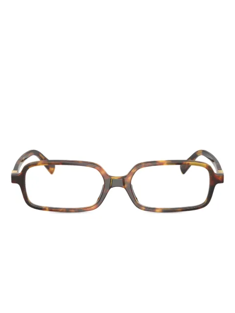 Miu Miu Eyewear Miu Regard rectangle-frame glasses Brown MU01YV