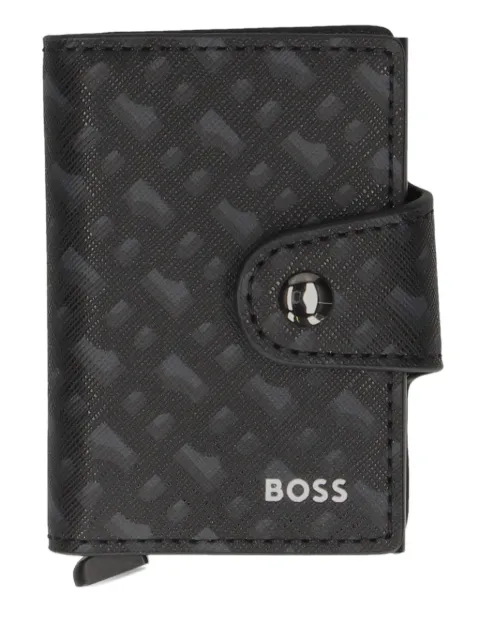 BOSS monogram-patterned cardholder Black 50559044