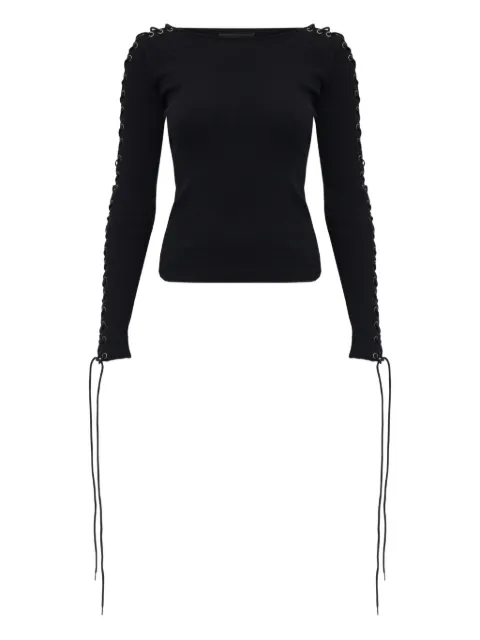 Balenciaga Eyelet lace-up top Black 850247TQVE1
