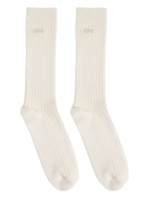Lacoste logo-embroidered ribbed socks Neutrals RA3789