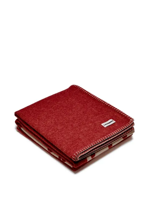 Lagomoro stitched graphic pascal blanket Red PASCAL