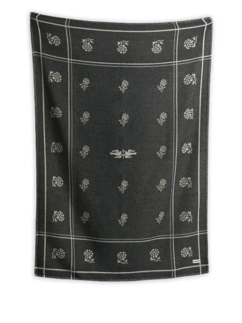 Lagomoro Joni floral-print blanket (200cm x 140cm) Grey JONI