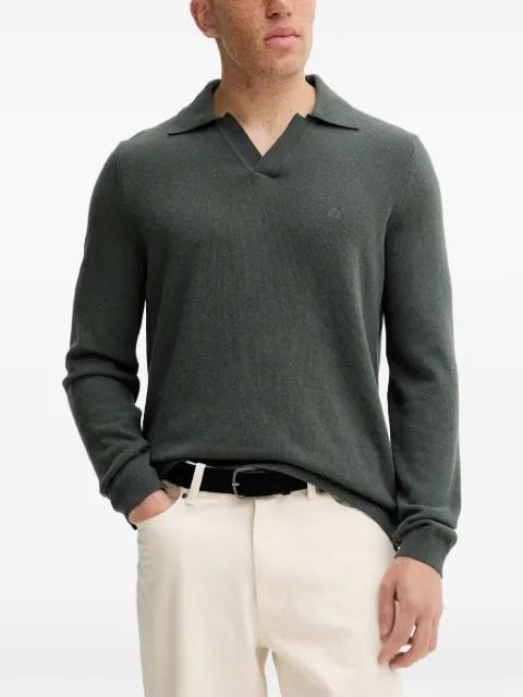 Marc O'Polo V-neck logo sweater Green 529514460150