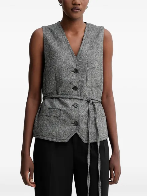 Marc O'Polo button belted waistcoat Grey 509015881019