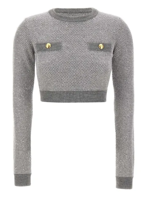 Elisabetta Franchi sequinned knitted sweater Grey MK56T57E2431