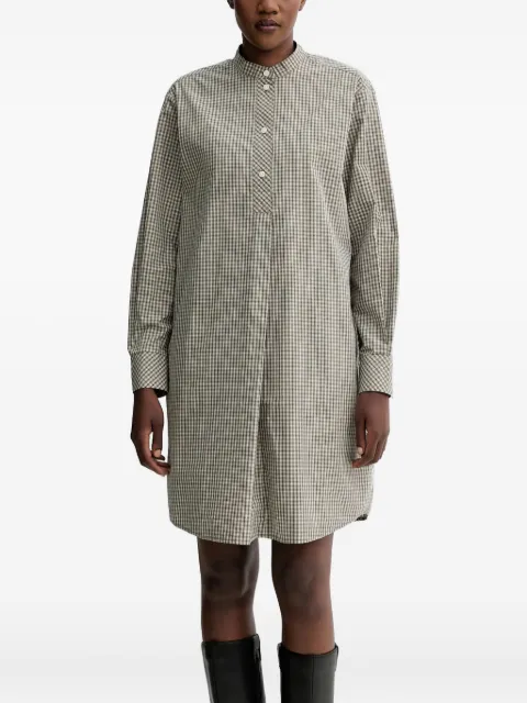 Marc O'Polo mini-checked button-up shirt dress Green 5000007196