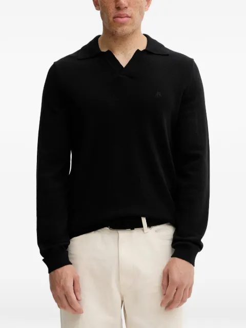 Marc O'Polo V-neck logo sweater Black 529514460150