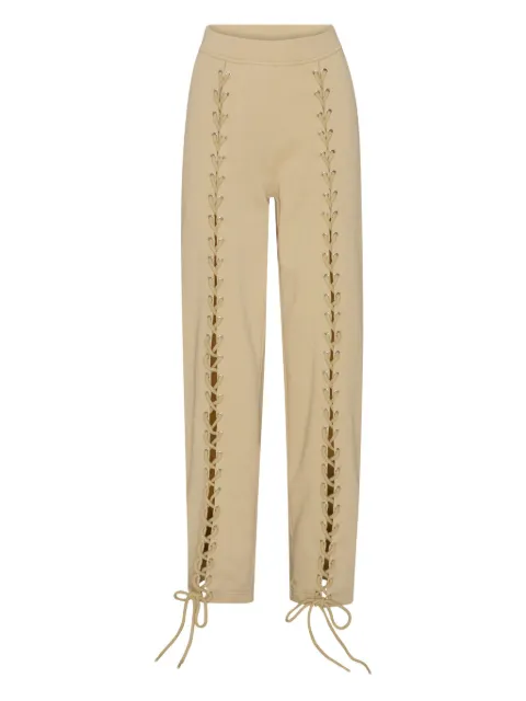 ROTATE BIRGER CHRISTENSEN lace-up track pants Neutrals 114389654