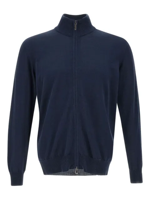 Kangra zip high-neck cardigan Blue 801109038