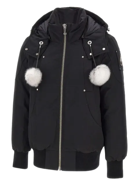 Moose Knuckles Debbie detachable-hood bomber jacket Black M35LB002S1001