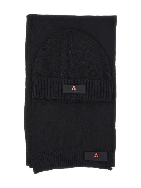 Peuterey Silli05 ribbed scarf set Black KPE001999012249