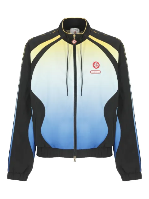 Casablanca logo-appliquéd mesh jacket Black MAW25JK45001BIRDSEYEMESH