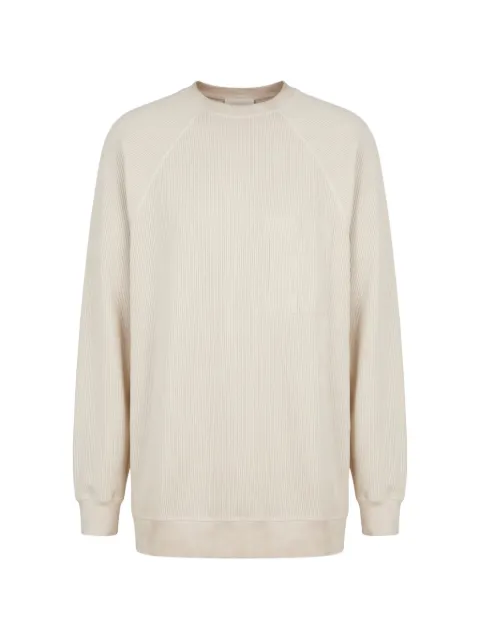 Halfboy ribbed-knit long-sleeve sweatshirt Neutrals HF251WF022JS006