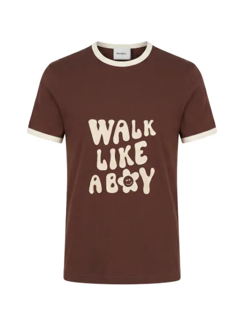 Halfboy Walk Like a Boy short-sleeve T-shirt Brown HF251WT001JS004