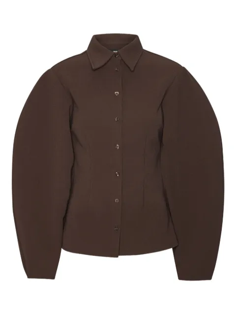 ROTATE BIRGER CHRISTENSEN puff-sleeve shirt Brown 1149342910
