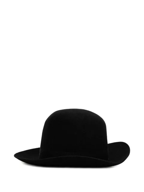 Emporio Armani logo-plaque fedora hat Black EW003151AF20030