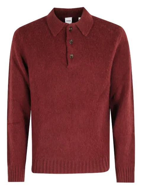 ASPESI long-sleeve polo shirt Red M1845165