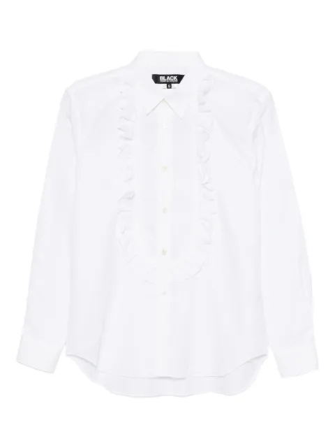 Black Comme Des Garçons ruffled shirt White 1PB0100522