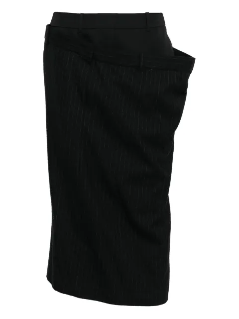 Juun.J striped skirt Black JW5X27W04