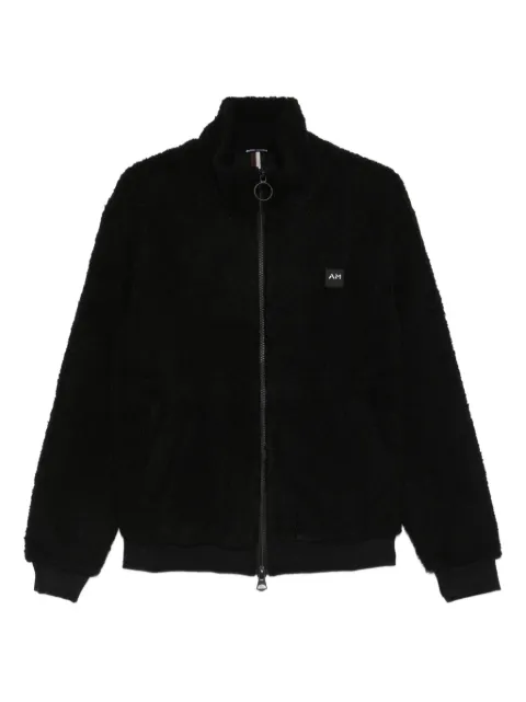Antony Morato logo-appliqué zip-up cardigan Black MMFL01094FA210091