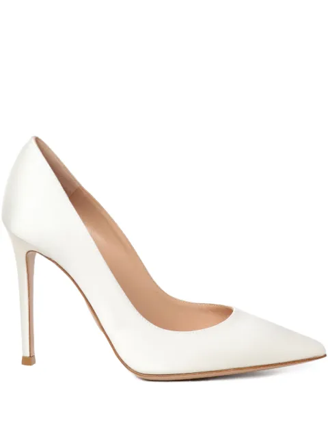 Gianvito Rossi 105mm leather heeled pumps White G2847015RICRAS