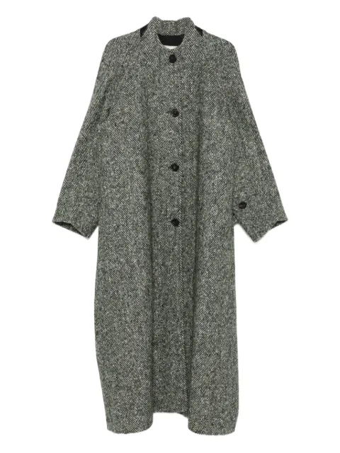 LITKOVSKA herringbone-pattern coat Green C18MFW25