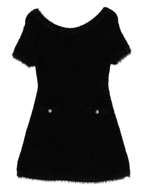 Juun.J logo-patched knit dress Black JW595UW01