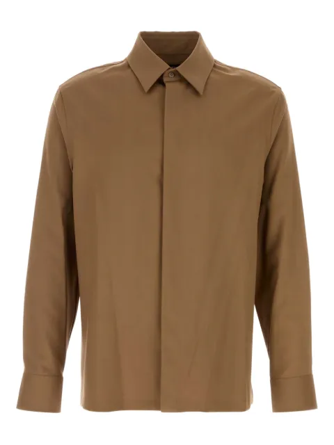 FENDI buttoned long-sleeve shirt Brown FS1329AU60