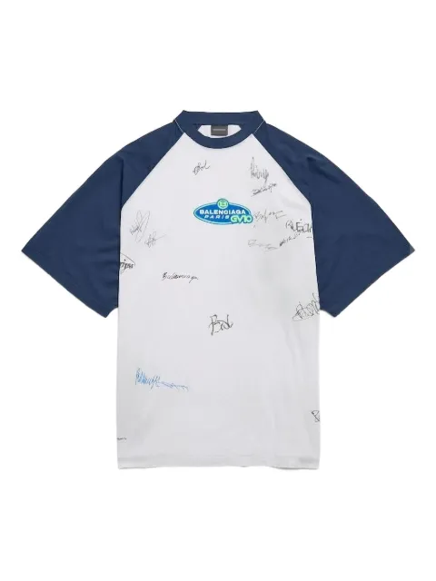 Balenciaga Banana raglan-sleeve T-shirt White 850419TTVE29012