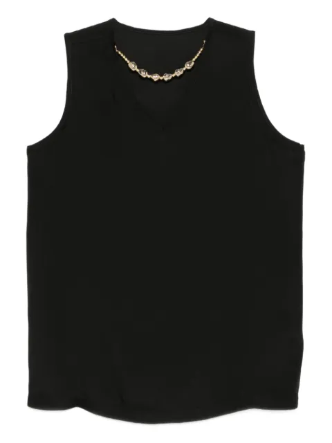 Fabiana Filippi v-neck satin top Blue TPD225F842D891825