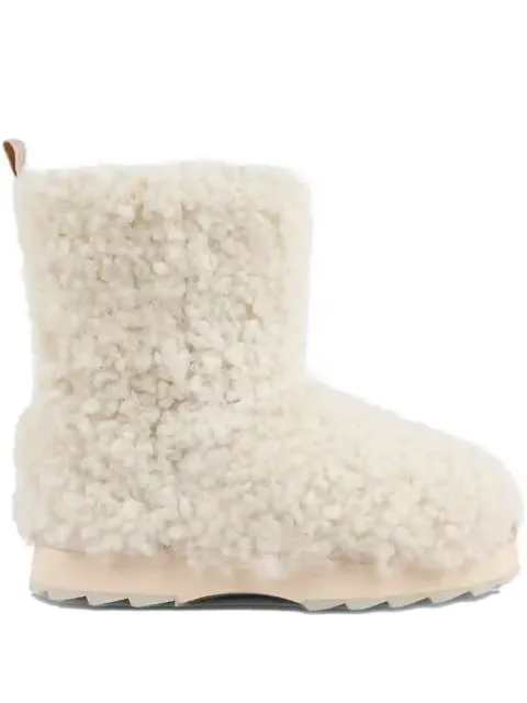 EMU AUSTRALIA Sharky Lo teddy-texture boots Neutrals W13200