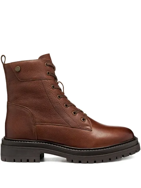 Geox 45mm Iridea lace-up fastening lug-sole boots Brown D16HRC000FFC0013