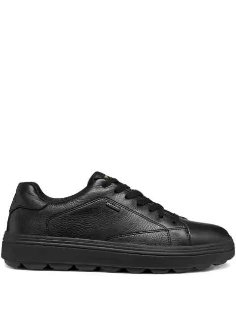 Geox leather logo-plaque sneakers Black U56LUC00046C9999