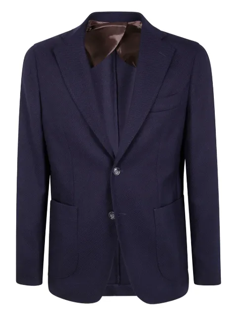 Barba Bactive Mono textured blazer Blue BACTIVE51096