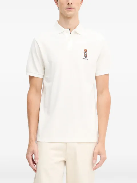 Hackett London embroidered-logo polo shirt White HM5600028