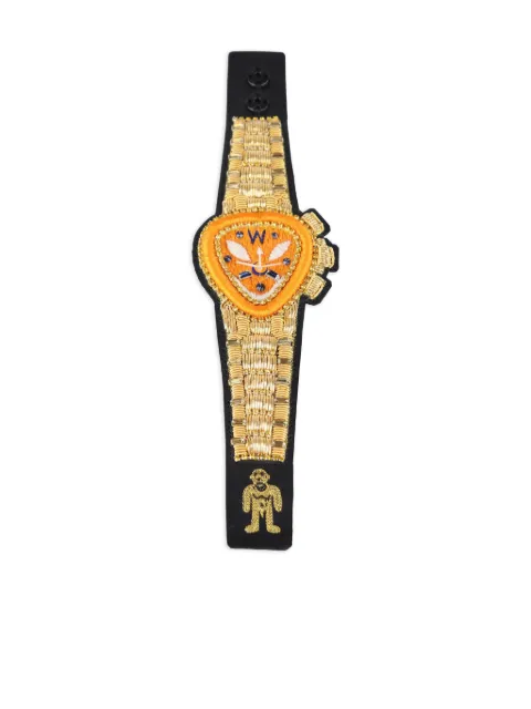 Walter Van Beirendonck embroidered bracelet Yellow ART9026