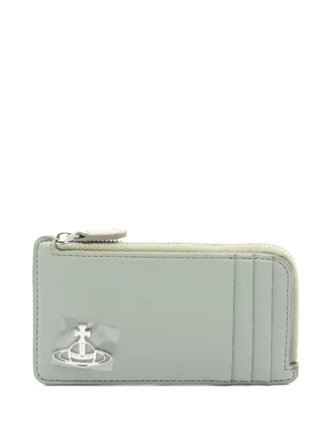 Vivienne Westwood Pre-Owned 2020s logo-plaque leather wallet Green 1015092