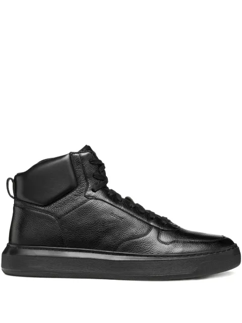 Geox logo-detail leather boots Black U565WD00047C9999