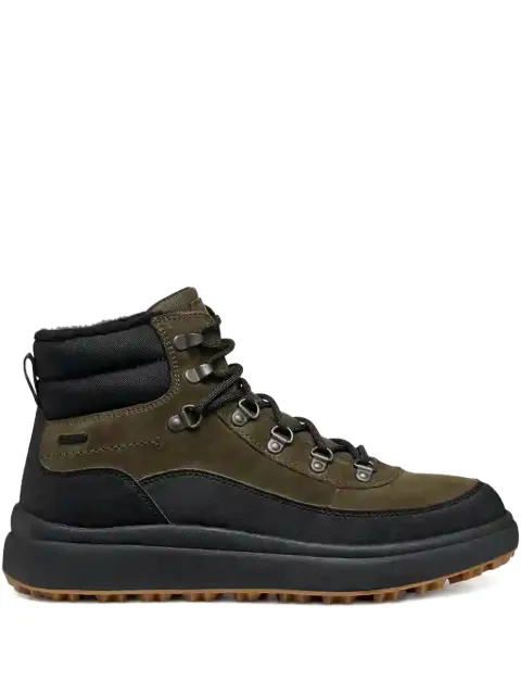 Geox Granito + Grip Abx lace-up panelled hiking boots Green U46FZD022BCC0498