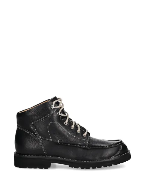 Fracap stitch detail lace-up boots Black MAGNIFICOW170