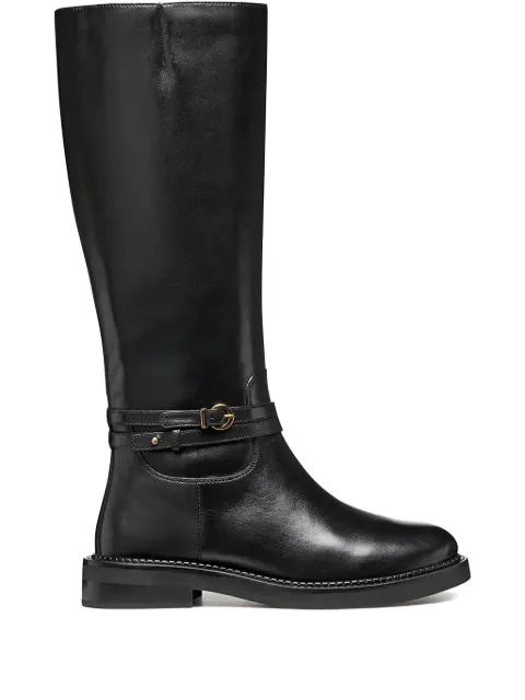Geox 35mm Serilda buckled knee-high boots Black D56WYA00043C9999